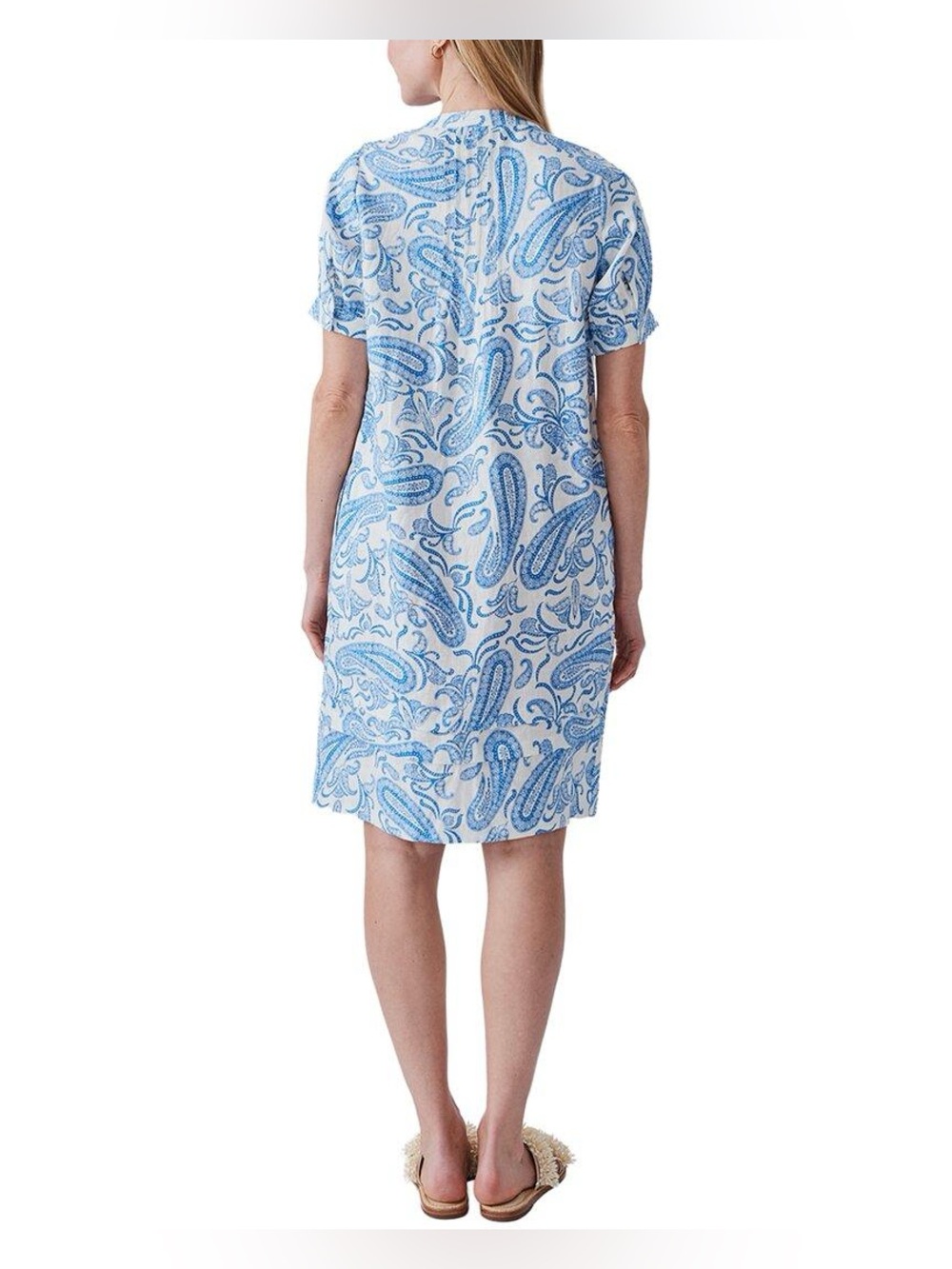 J. McLaughlin Paisley Bandana Gianna Linen Shirt Tunic Dress Size Small - Picture 10 of 10